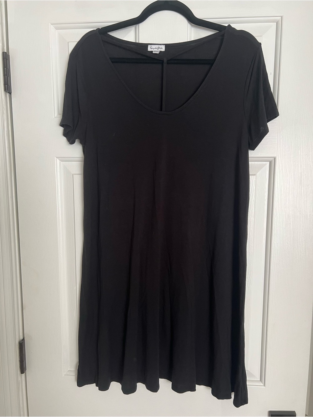 Love, Fire black swing t-shirt style dress